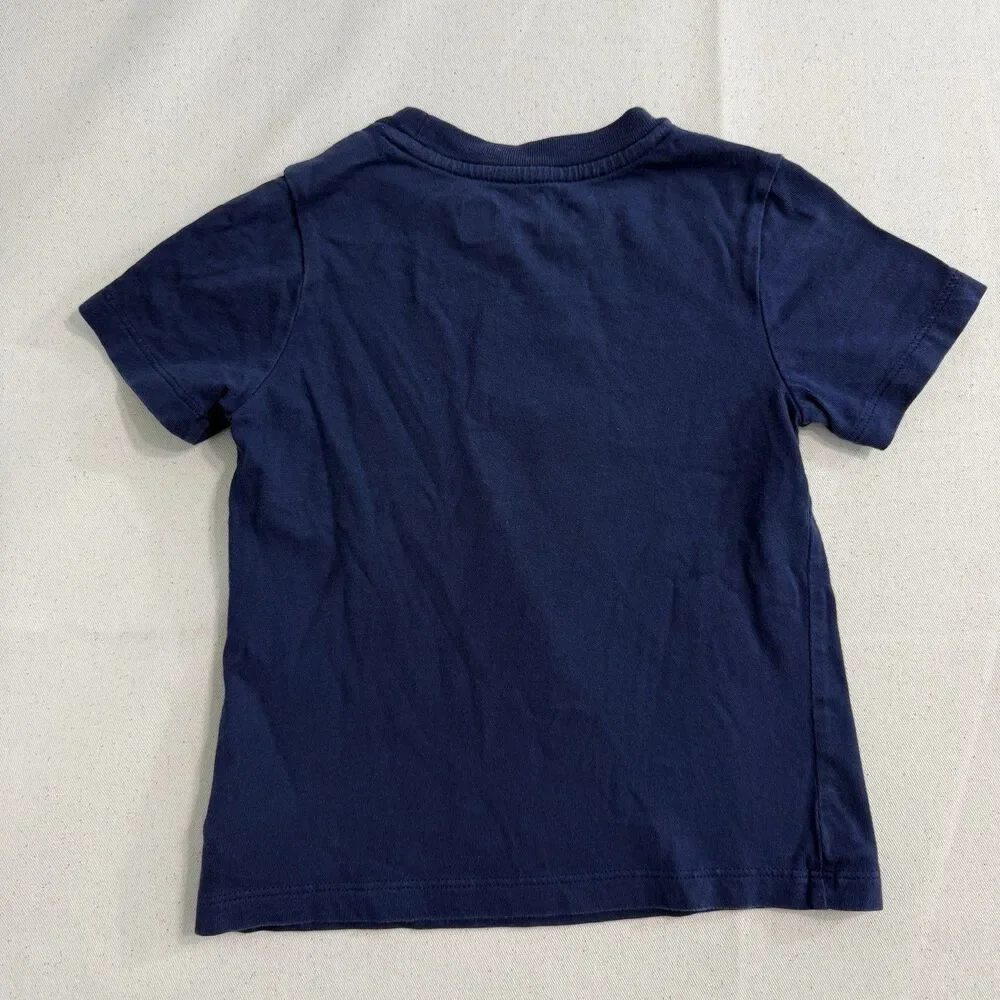 Ralph Lauren Polo Bear 24M Blue Short Sleeve Cotton Jersey Crew Neck Tee